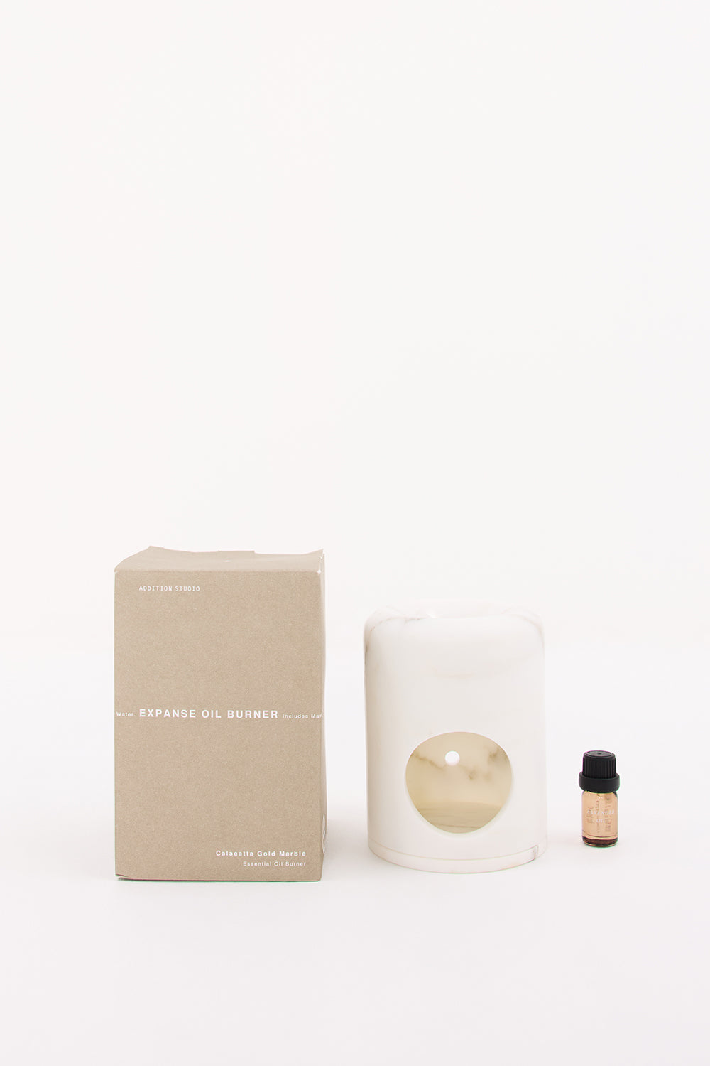 Addition Studio Calcutta Gold Expanse Marble Oil Burner – Handcrafted Organic Stone Diffuser