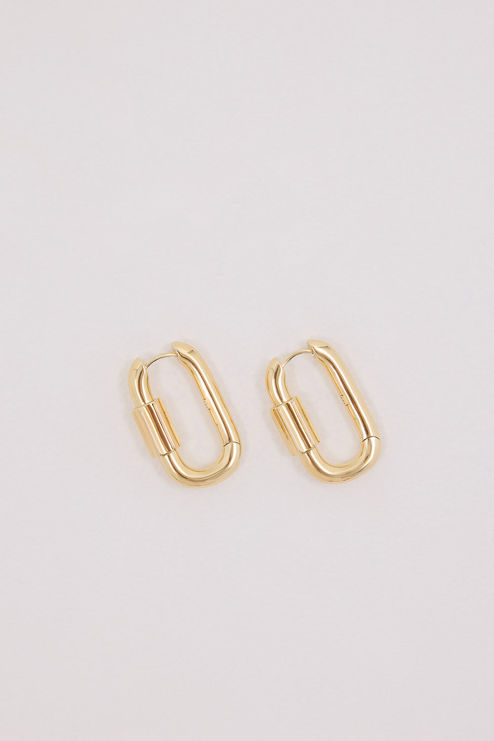 Gold Hoop Earrings – Large Disengage Carabiner Design by F+H
