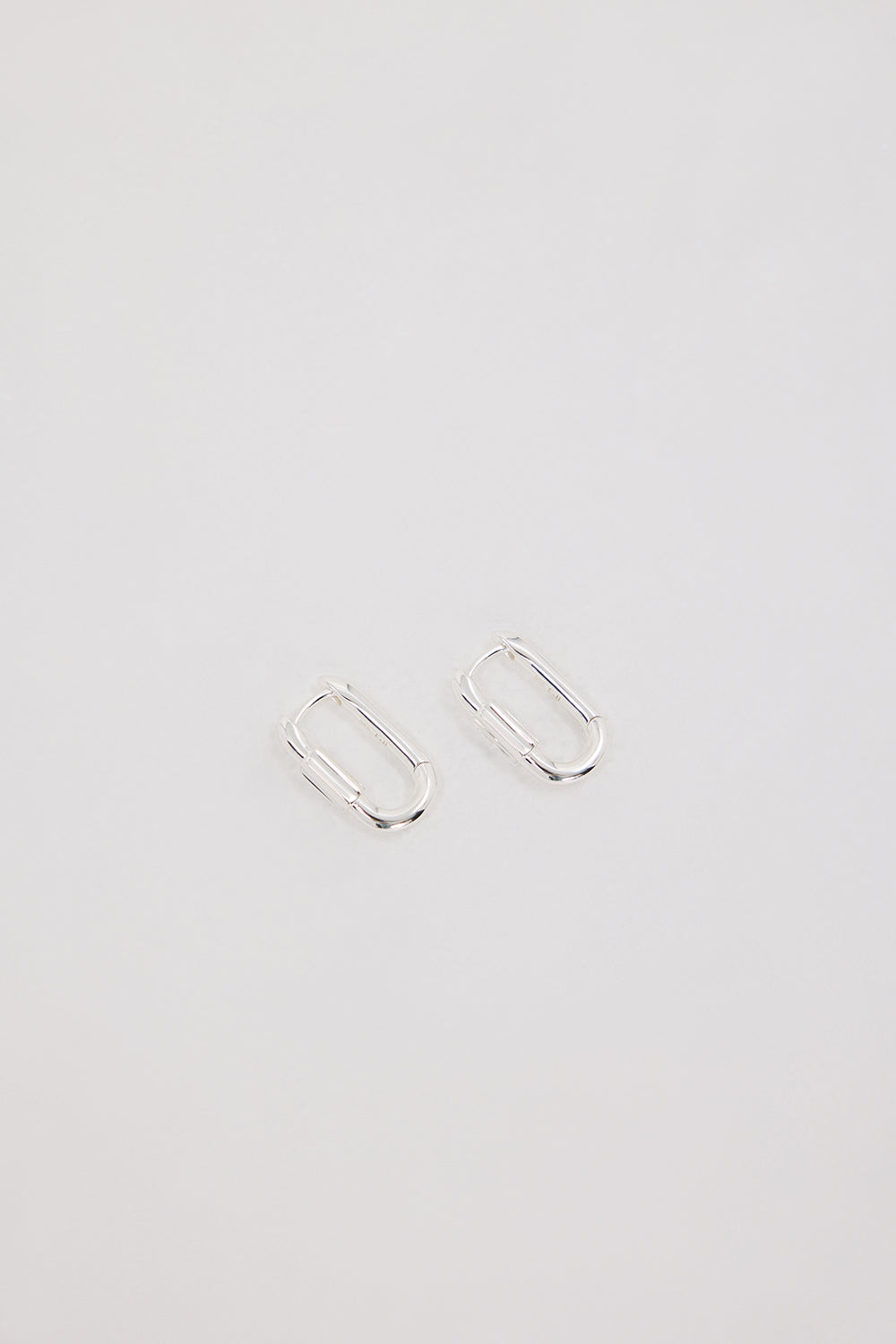 Silver Hoop Earrings with Carabiner Design – F+H Small Disengage Hoop