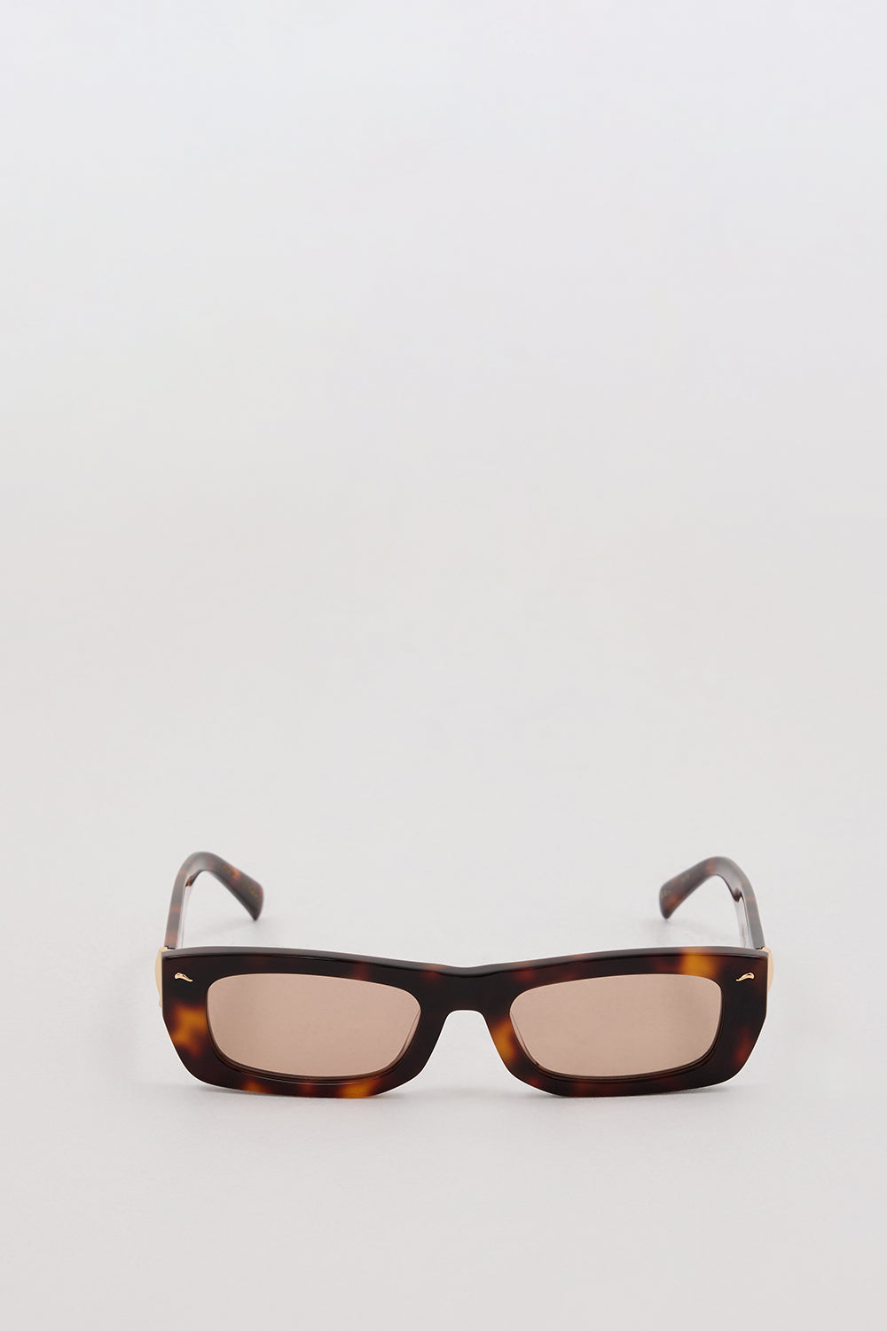 LUV LOU Tommy Tort Sunglasses – Black Rectangle with Gold Accents & UV Protection
