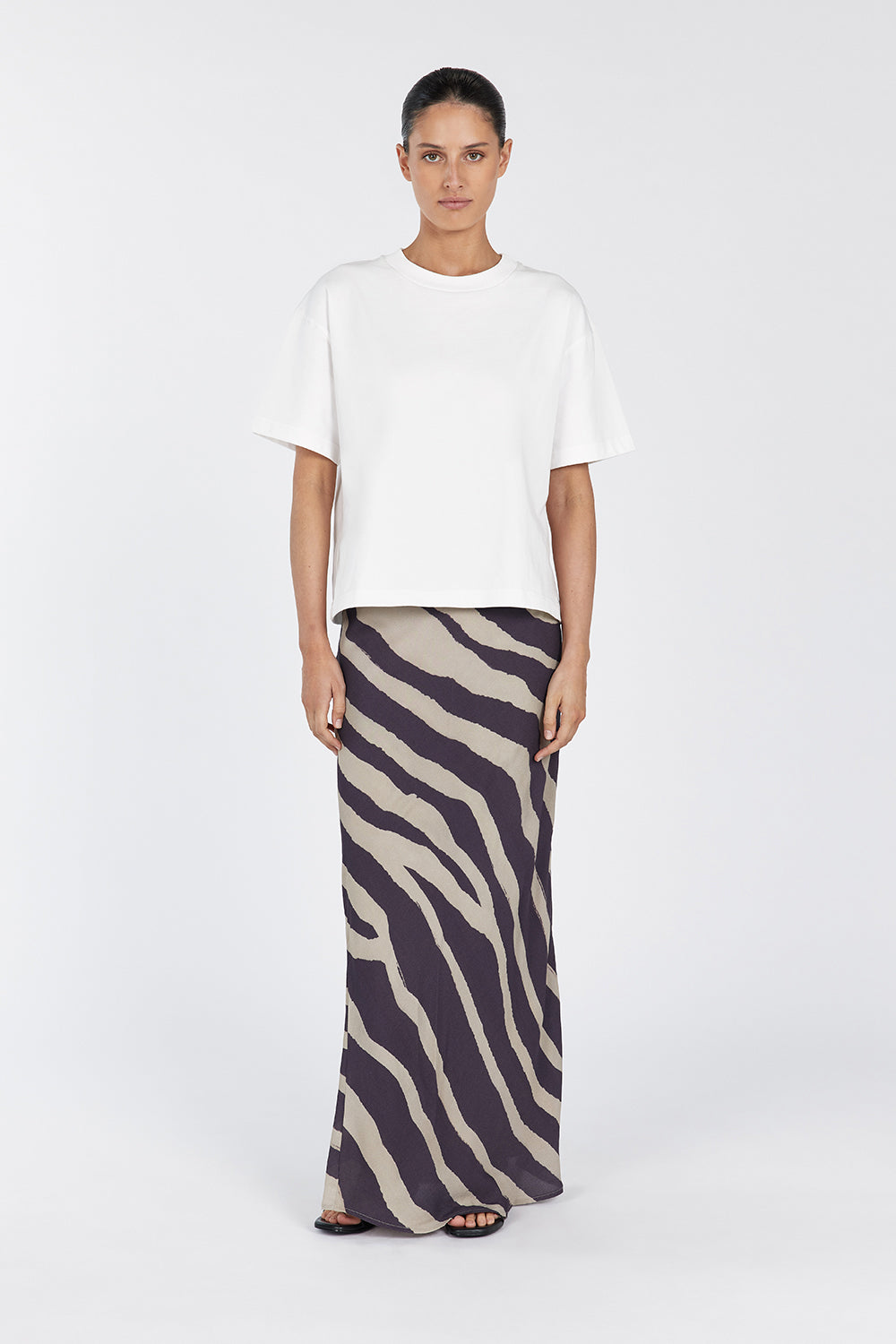 Renata Bias Cut Maxi Skirt with Invisible Zip
