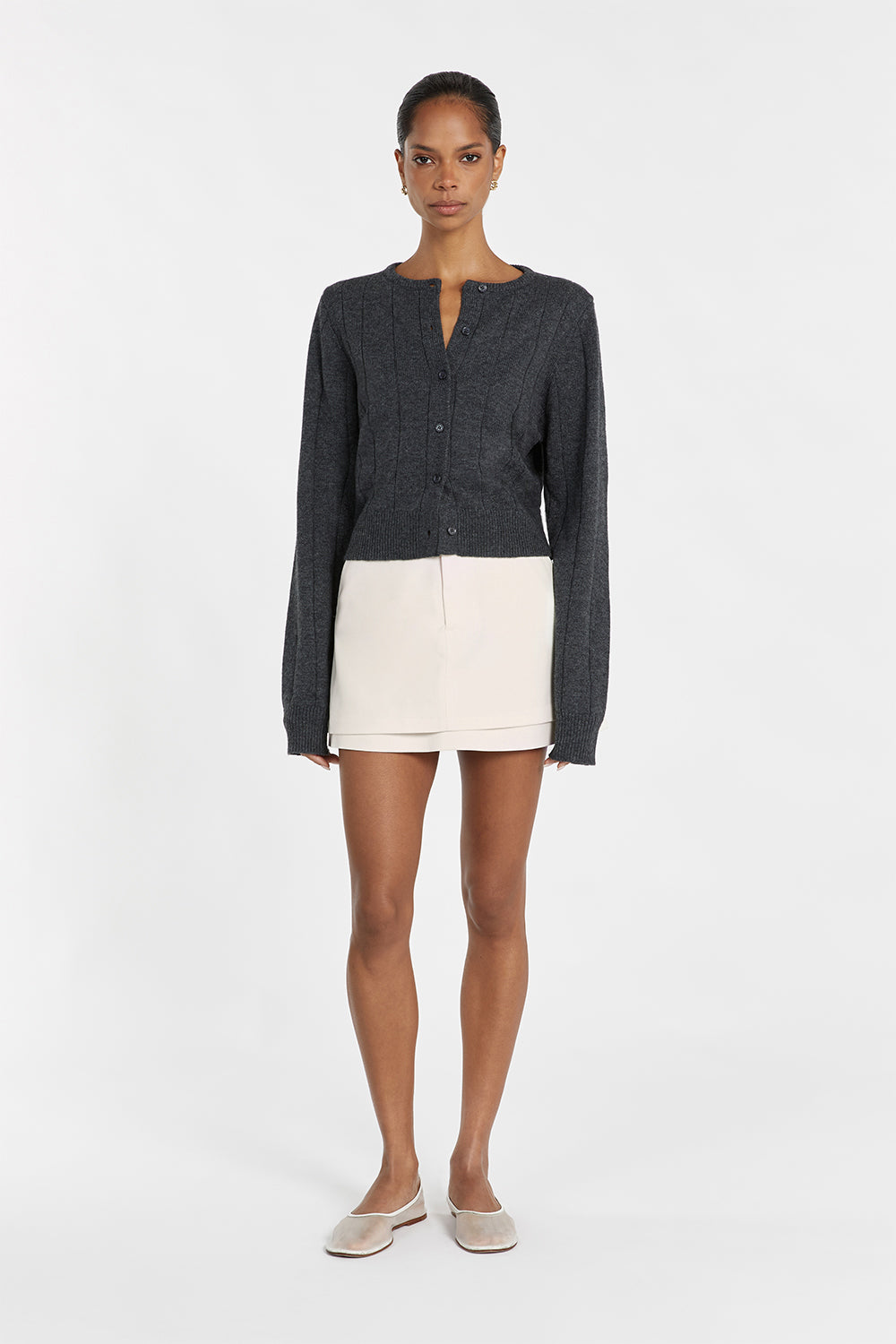Levi's Charcoal Marle Knit Cardigan - Relaxed Fit with Button Front