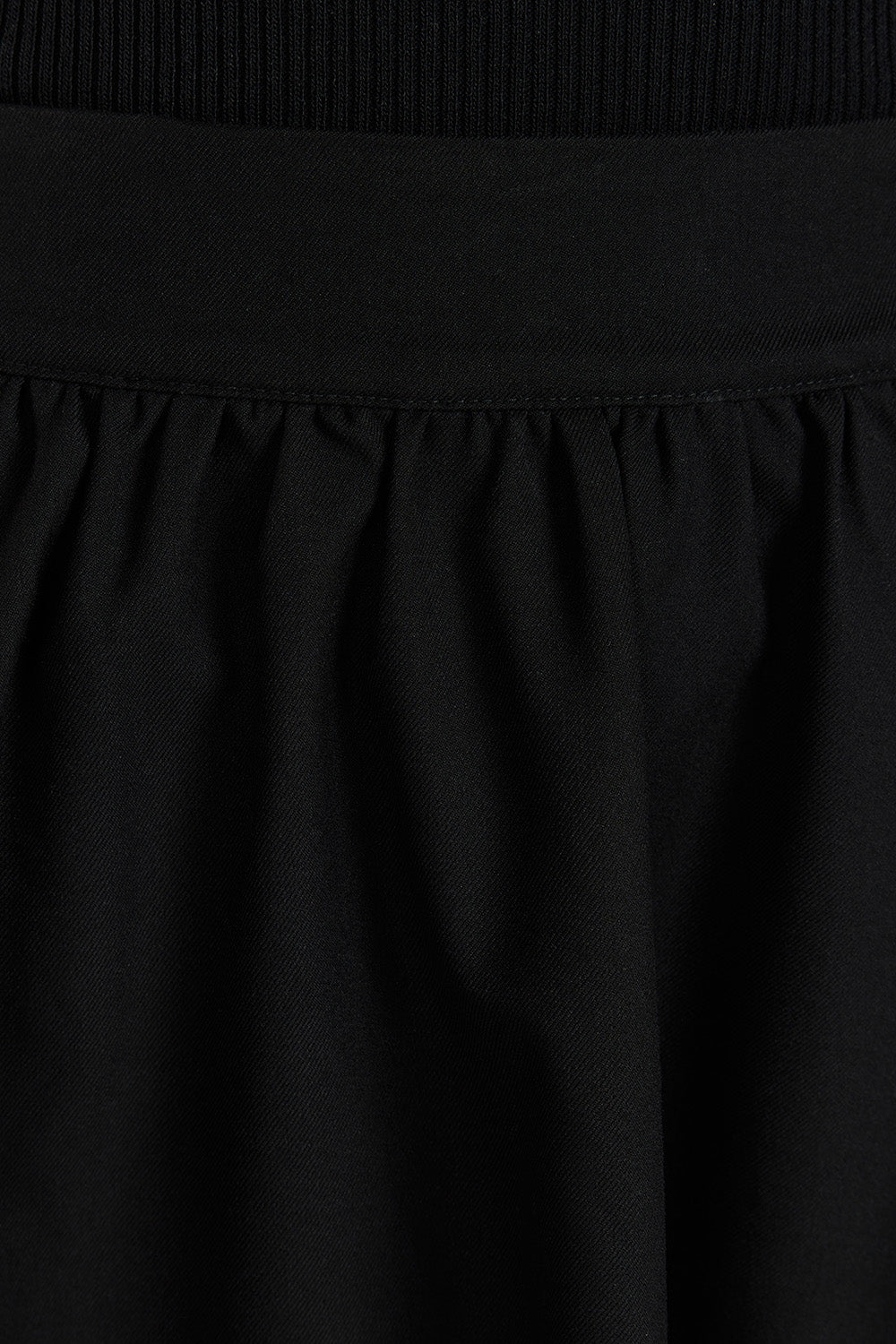 Willow Black High Waist Midi Skirt with Belt Loops