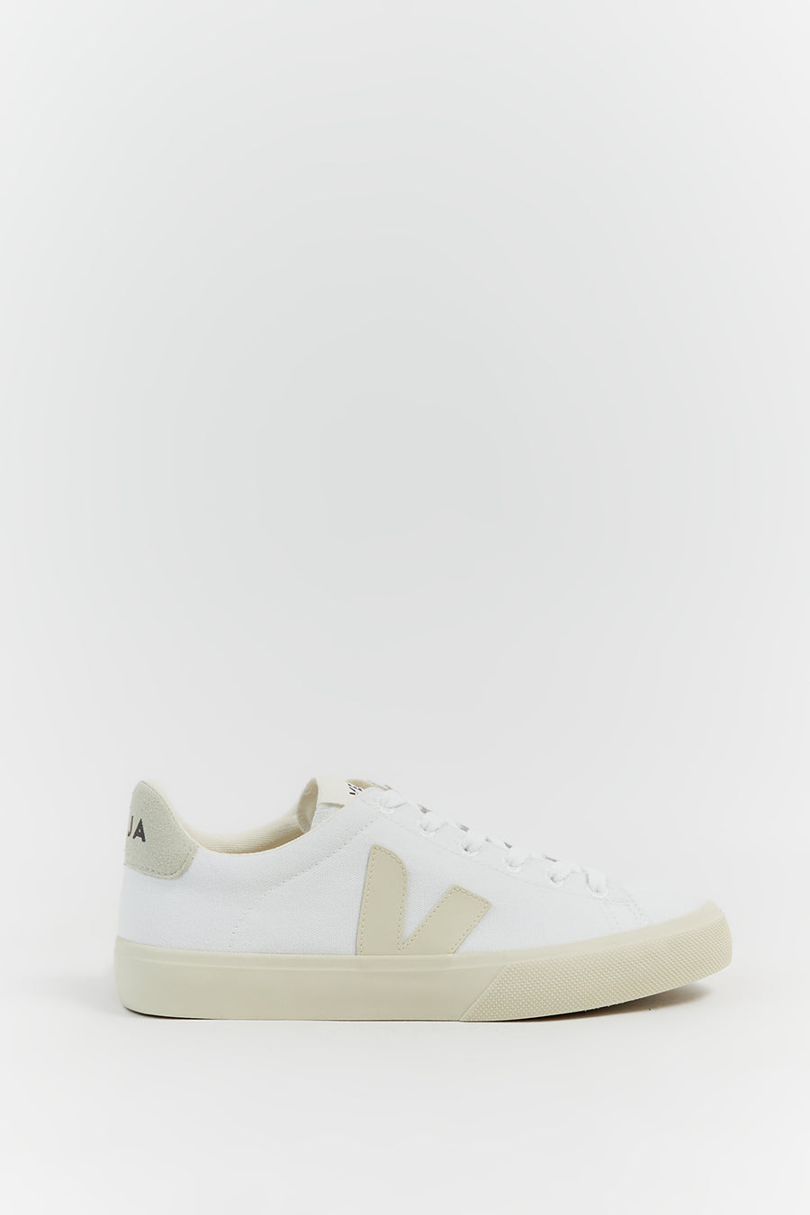 VEJA Campo White Canvas Sneakers - Organic Cotton Lace-Up