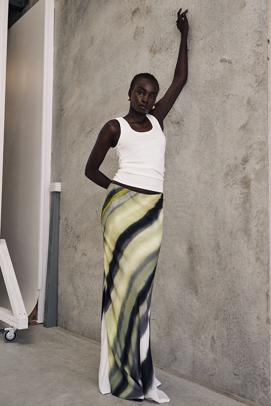 Athena Lightweight Bias Cut Maxi Skirt – Non-Stretch Slip Skirt