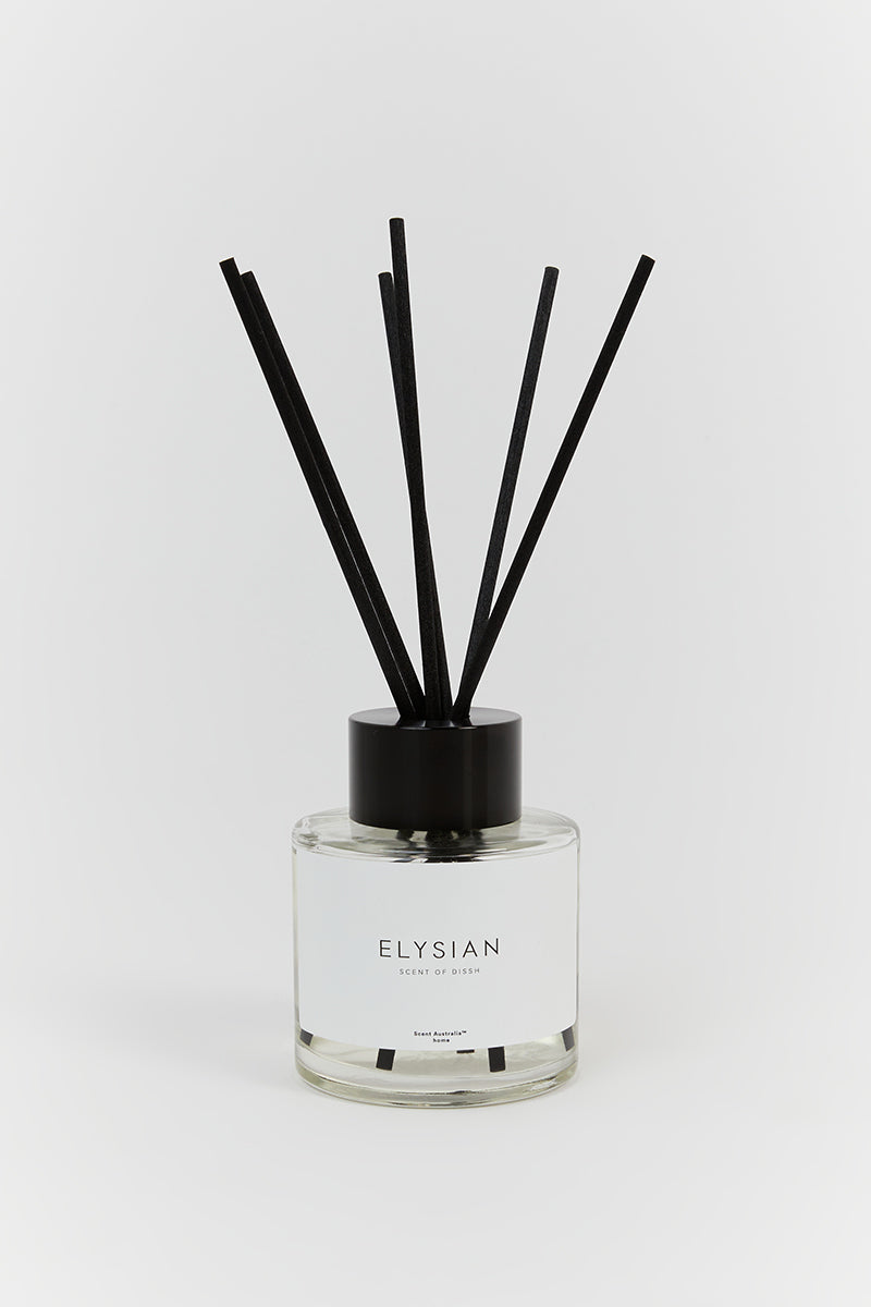Elysian Reed Diffuser 200ml - Sandalwood & Amber Scent for Home
